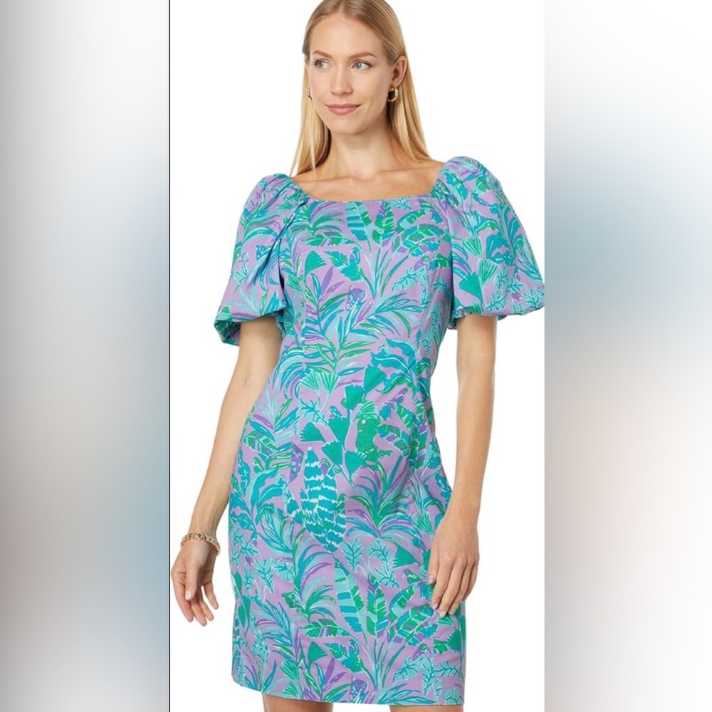 NWT Lilly Pulitzer fitted puff sleeve dress